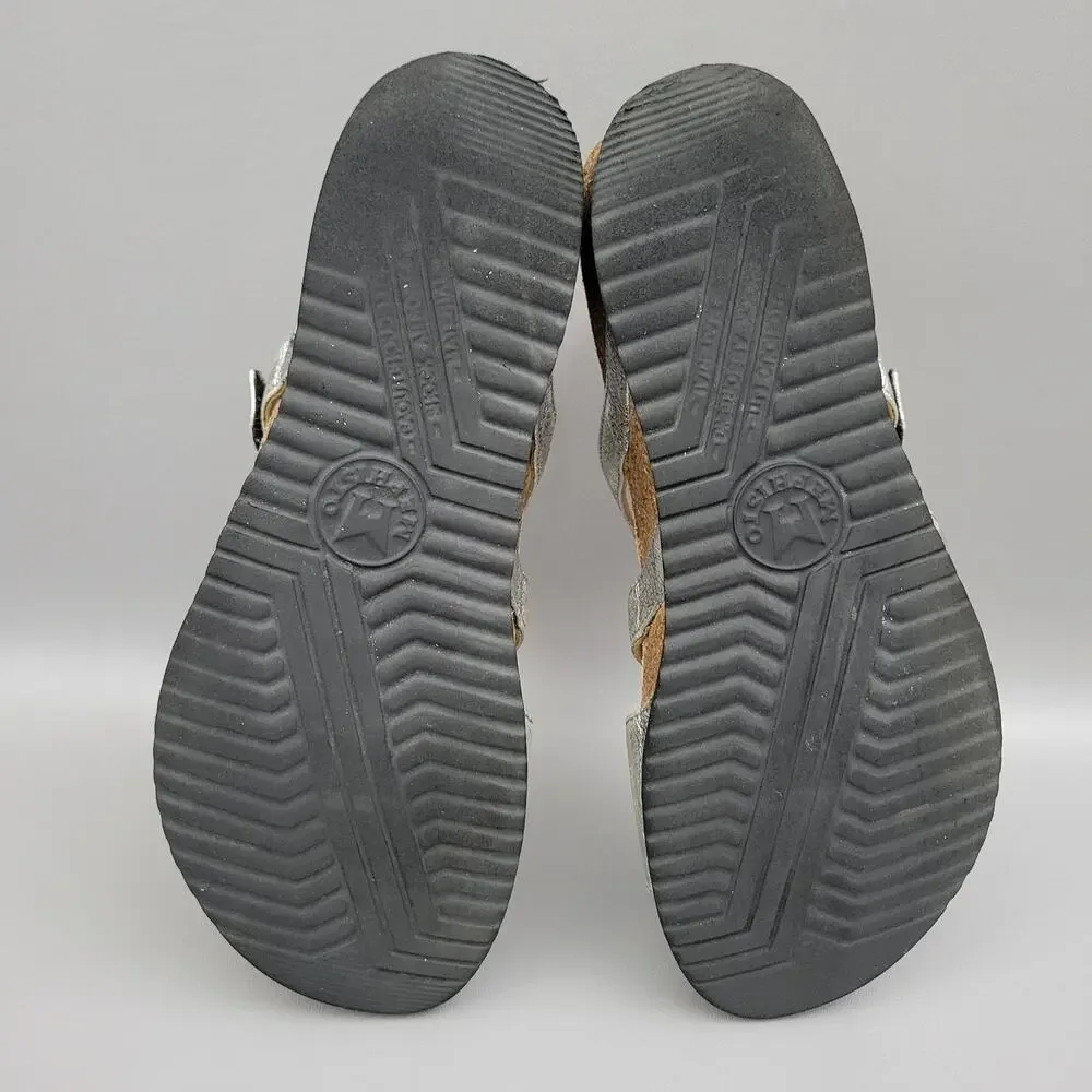 Mephisto Air-Relax Leather Jeweled Wedge Slide Sandals EU 41 / 11